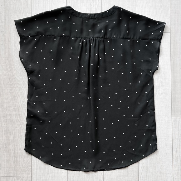 Banana Republic dark grey and white polka dot blouse - Picture 8 of 9